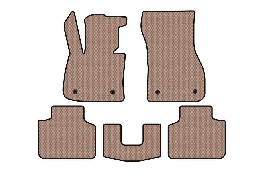 BMW 2 Serie Active Tourer F45/F46 2014–2021 Rubberen automatten Carsuit (voor F45, beige) Foto 1
