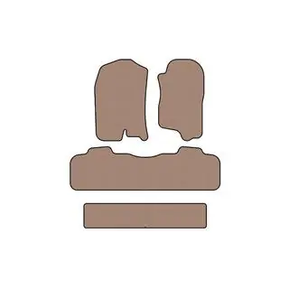 Rubberen automatten Carsuit (3 rijen, 2007-2014, beige)