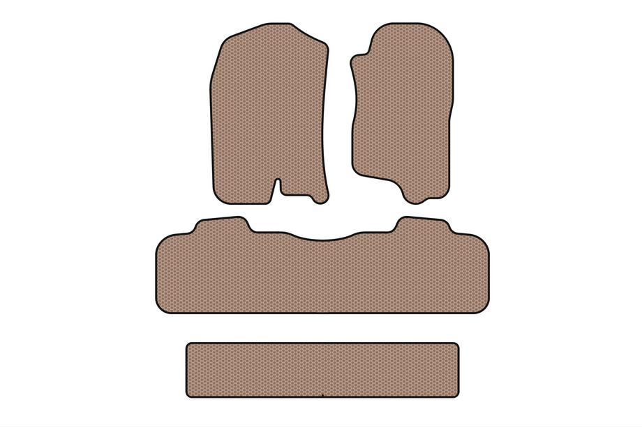 Chevrolet Tahoe 2007–2014 Rubberen automatten Carsuit (3 rijen, 2007-2014, beige) Foto 1