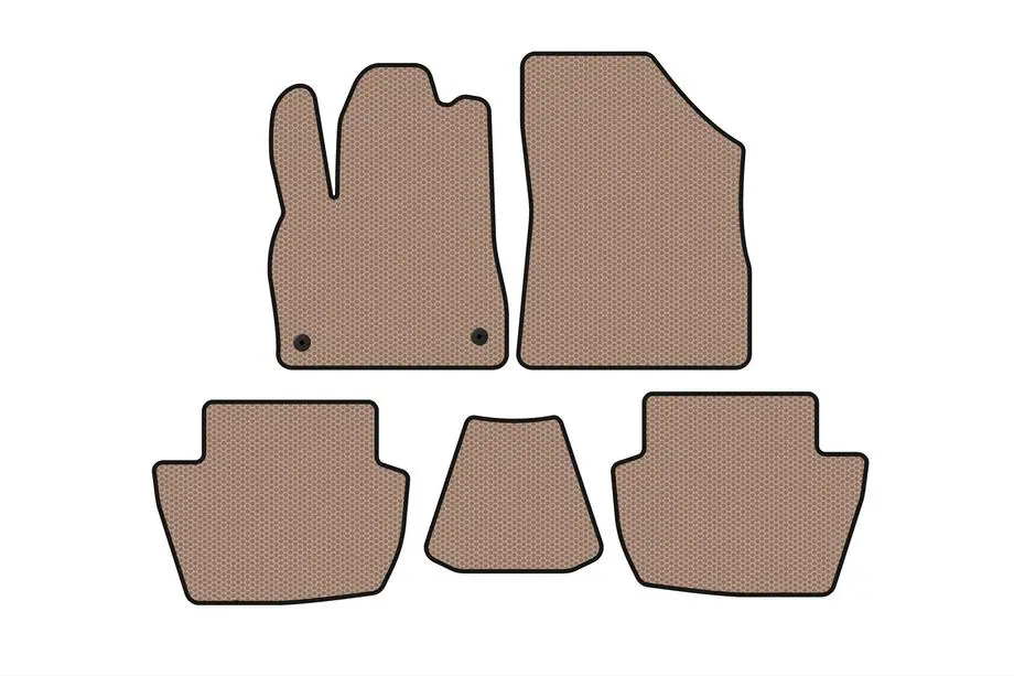 Citroen DS-5 2011–2015 Rubberen automatten Carsuit (HB, Hybrid/automaat, beige) Image