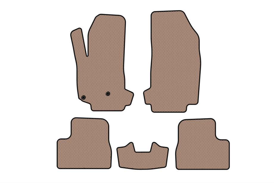 Citroen DS-3 2009–2016 Rubberen automatten voor het interieur Carsuit V-2 (Beige) Image