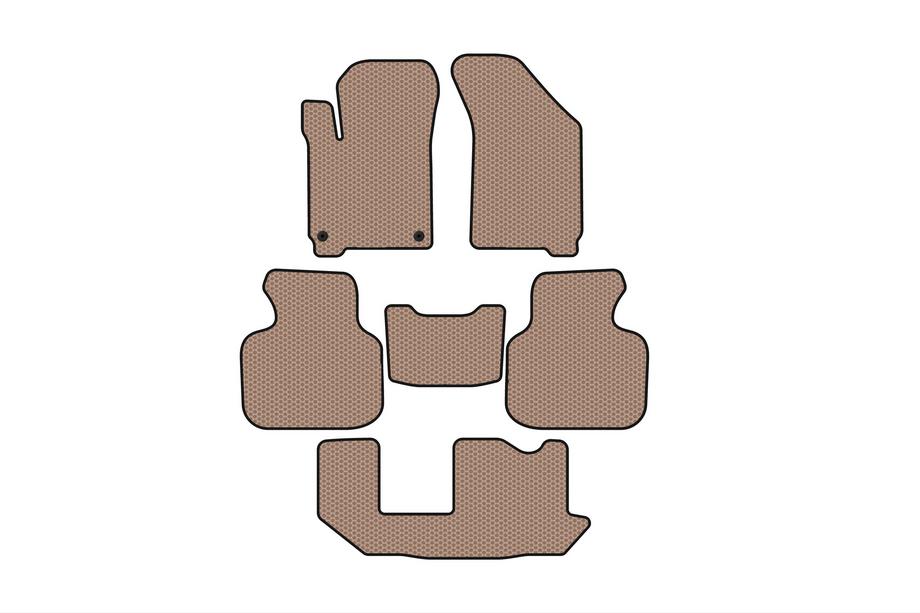 Dodge Journey 2008–2020 Rubberen automatten Carsuit (2011-2020, 3 rijen, 7-zits, beige) Image