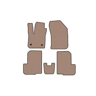 Rubberen automatten Carsuit (2 rijen, 7-zits, beige) foto 1
