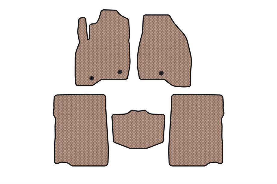 Ford Explorer 2011–2019 Rubberen automatten Carsuit (2017-2019, 2e rij, 7-zits, beige) Image