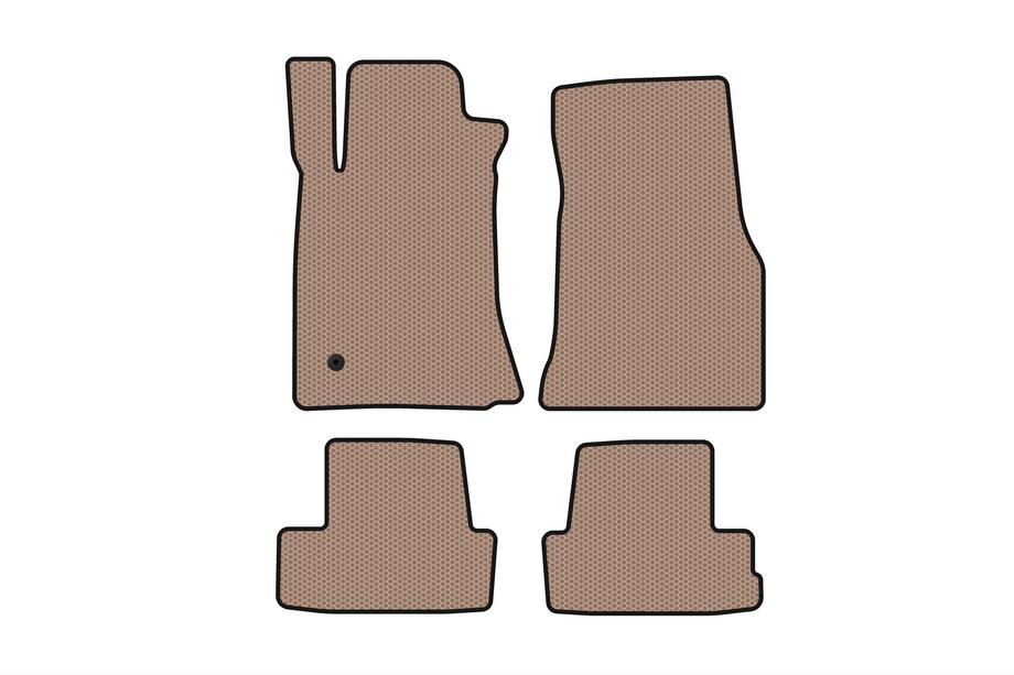 Ford Mustang 2005–2014 Rubberen automatten Carsuit (2005-2009, GT, Coupé, beige) Foto 1