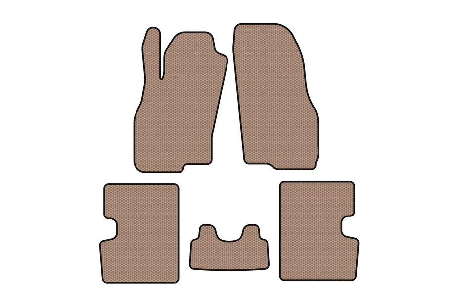 Fiat Punto Grande/EVO 2006–2018 Rubberen automatten Carsuit (HB, 5-deurs, vóór facelift, beige) Image