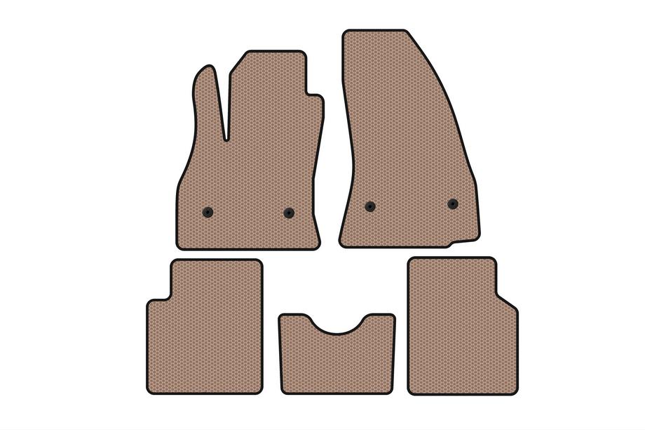 Fiat 500/500L 2013–2022 Carsuit rubberen vloermatten voor het interieur (voor 500L, beige) Image