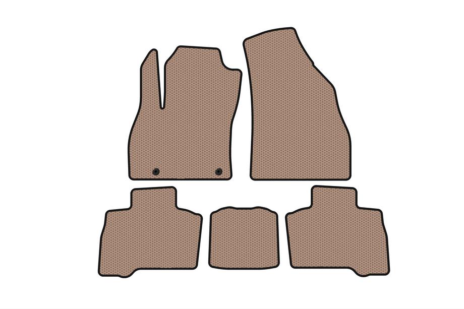 Fiat Fiorino/Qubo 2008–2024 Carsuit rubber automatten voor het interieur (voor Qubo, 2016+, beige) Foto 1
