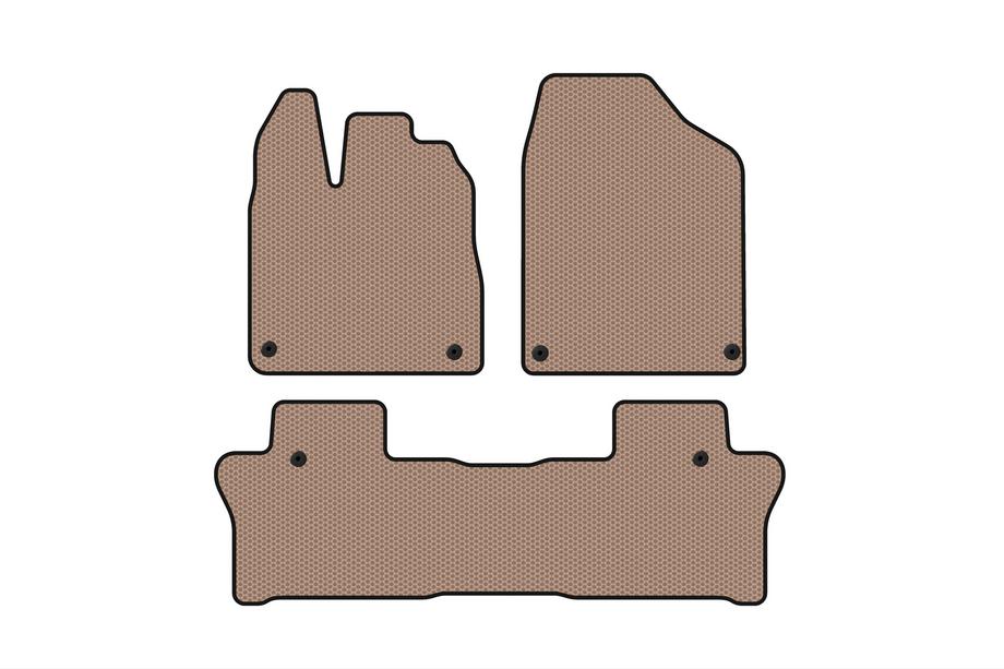 Honda Pilot 2015–2022 Rubberen automatten Carsuit (2 rijen, beige) Image