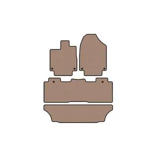 Carsuit rubberen automatten voor het interieur (3 rijen, beige)