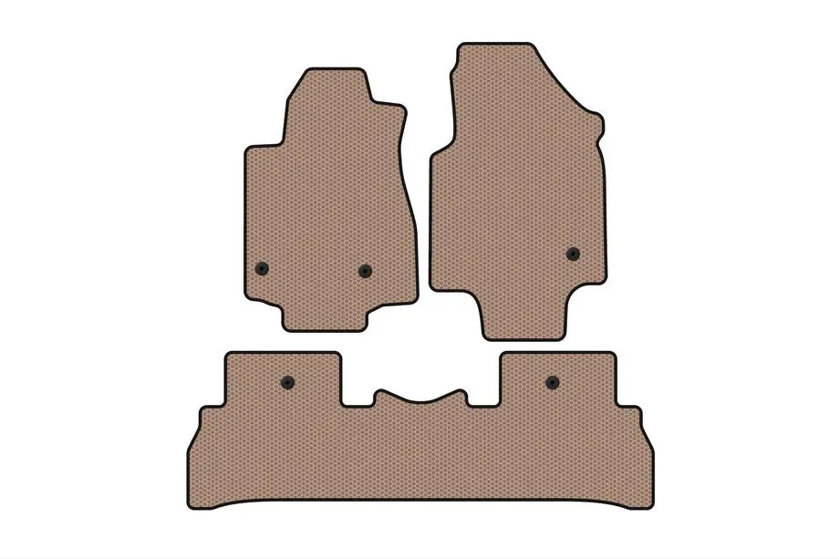 Honda Pilot 2008–2015 Rubberen automatten Carsuit (2008-2012, 7-zits, beige) Image