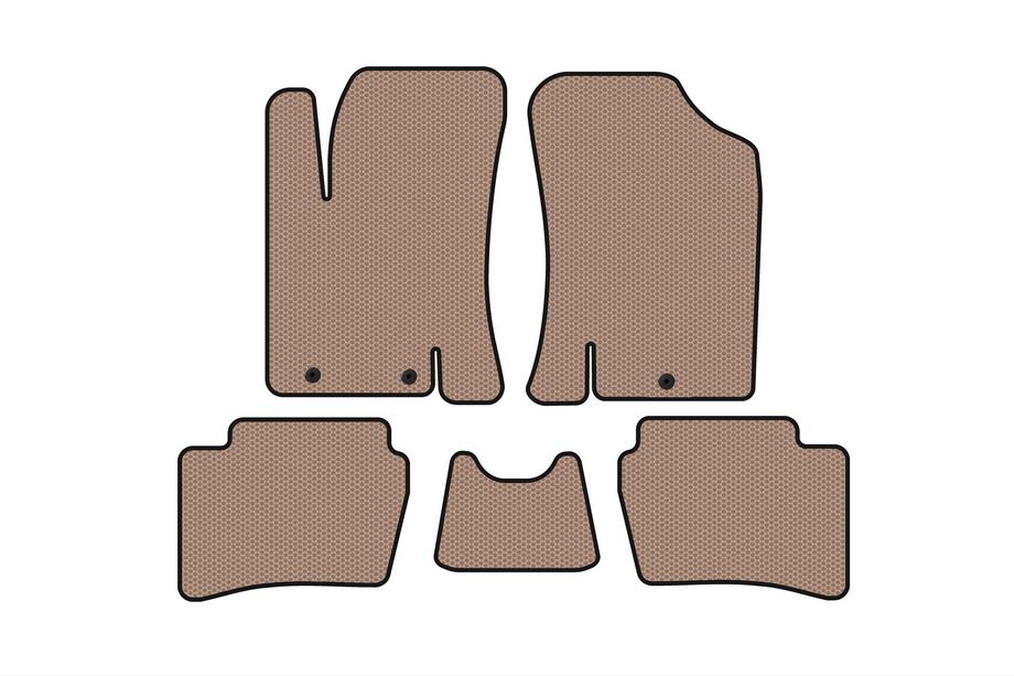 Hyundai I-20 2008–2012 Rubberen automatten Carsuit (HB, beige) Foto 1