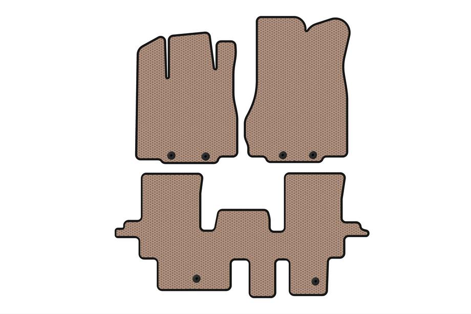 Infiniti QX60 2016–2021 Rubberen automatten Carsuit (2 rijen, beige) Image