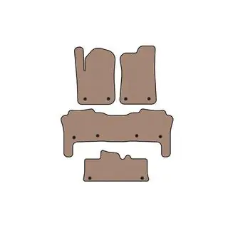 Carsuit rubberen automatten voor het interieur (3 rijen, beige)