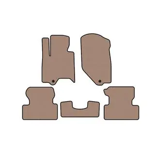 Rubberen automatten Carsuit (Beige)