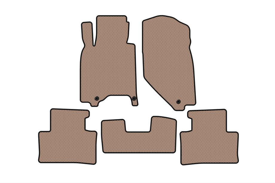 Infiniti G25/G35/37 (V36/CV36) 2006–2015 Rubberen automatten voor het interieur Carsuit (G37 X, SD, beige) Image