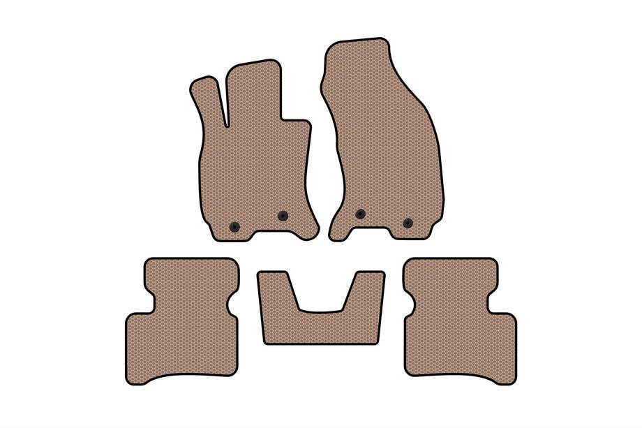 Jaguar X-Type 2001–2009 Rubberen automatten Carsuit (SD, vloergemonteerd gaspedaal, beige) Image