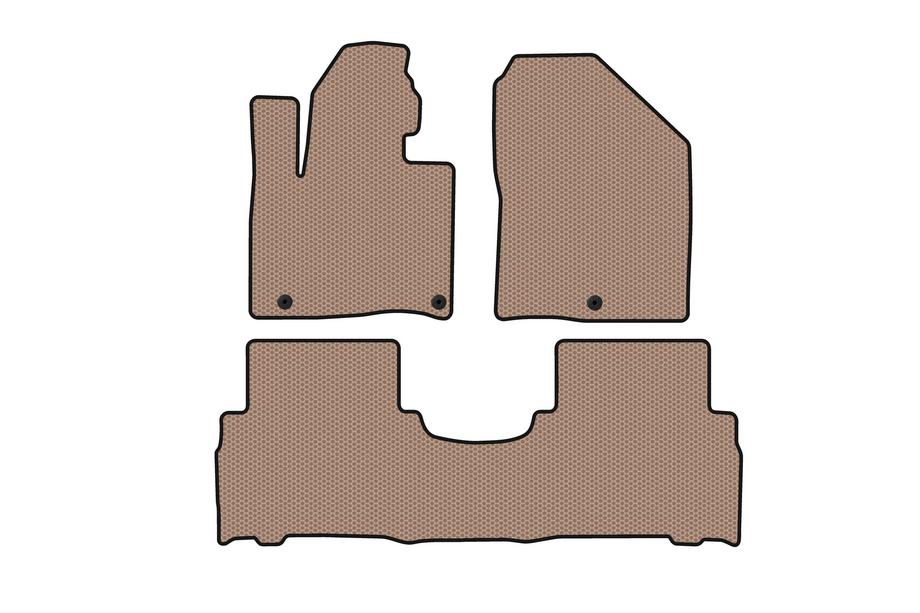 Kia Sorento III UM 2014–2020 Rubberen automatten Carsuit (2014-2018, 5-zits, beige) Foto 1