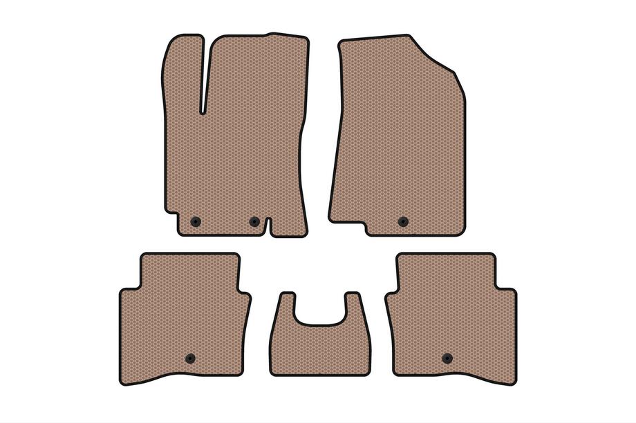 Kia Rio 2012–2017 Rubberen automatten Carsuit (SD, beige) Image