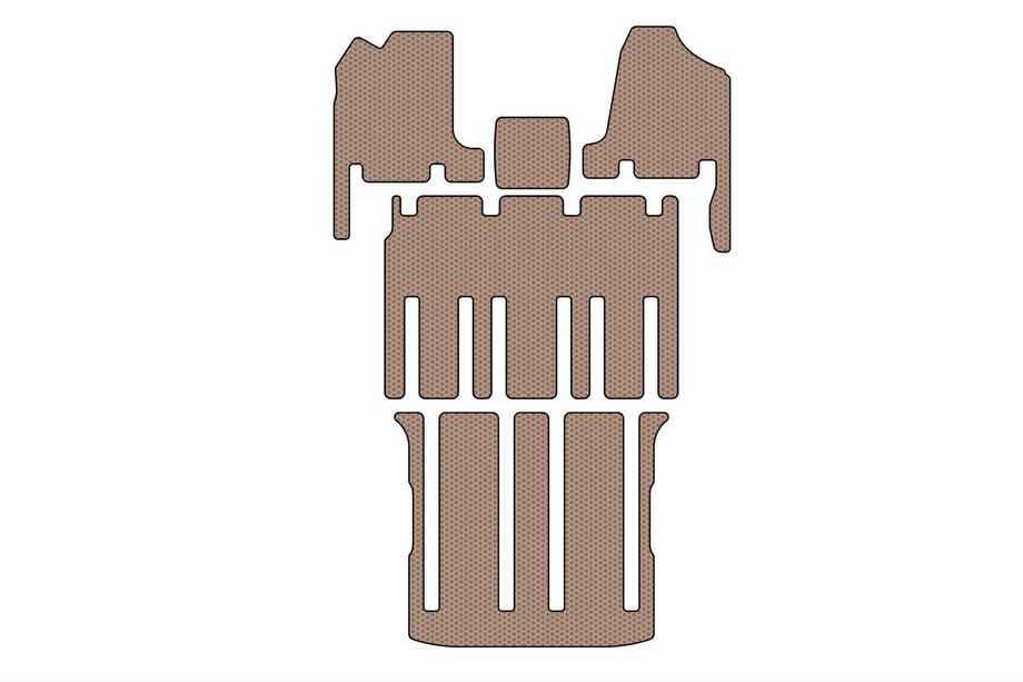 Kia Carnival 2002–2013 Carsuit rubberen automatten voor het interieur (3 rijen, beige) Image