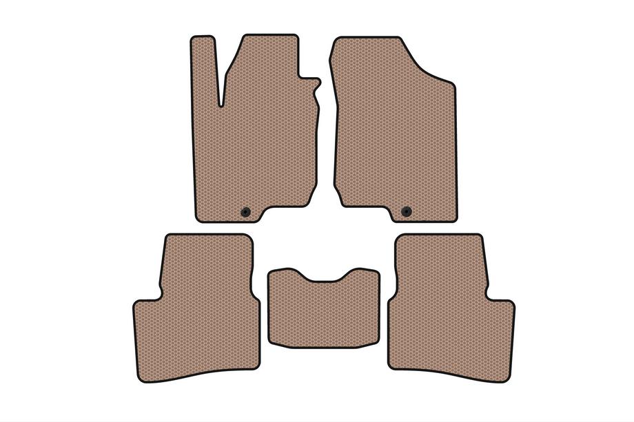 Kia Ceed 2007–2012 Rubberen automatten Carsuit (HB, 3-deurs, beige) Image