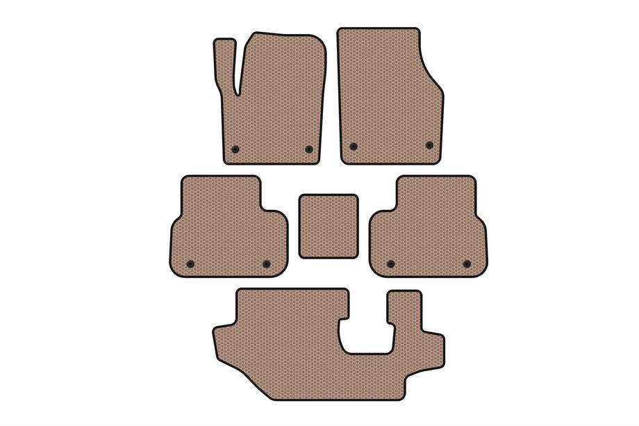 Land Rover Discovery Sport 2014– Rubberen vloermatten Carsuit (2014-2019, 3 rijen, beige) Image