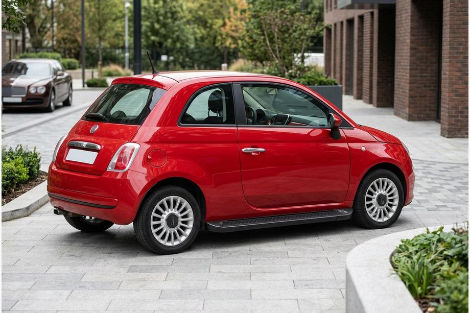 Fiat 500/500L 2013–2022 Allmond Black side steps (2 st., aluminium) Image
