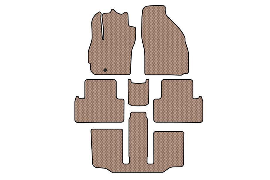 Mazda 5 2005–2009 Rubberen automatten Carsuit (3 rijen, 7-zits, beige) Image