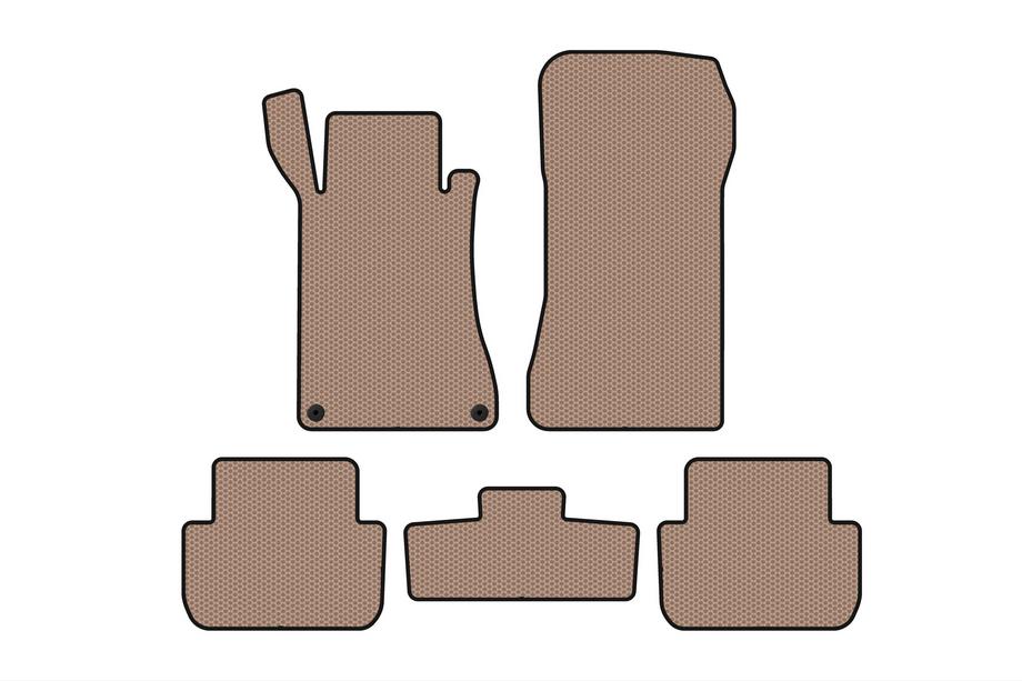 Mercedes CLK W209 2002–2010 Rubberen automatten Carsuit (Coupé, beige) Image