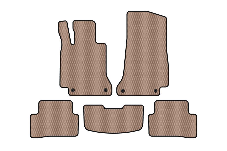 Mercedes C-klasse W205 2014–2021 Rubberen automatten Carsuit (SD, beige) Image
