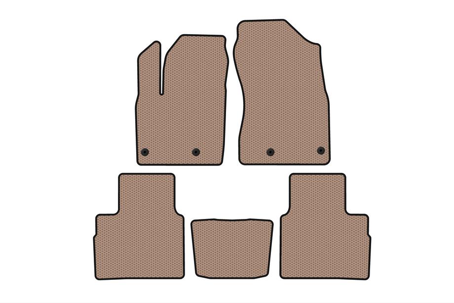 Nissan X-trail T33/Rogue 2022– Rubberen automatten Carsuit (5-zits, beige) Image