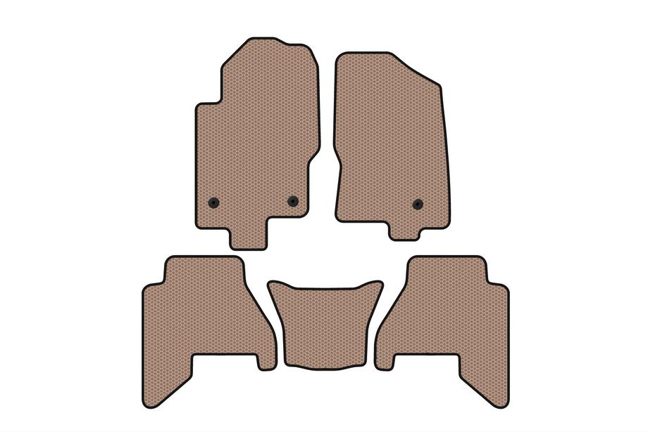 Nissan Pathfinder R51 2005–2014 Rubberen automatten Carsuit V2 (2 rijen, Beige, 2010-2014) Foto 1