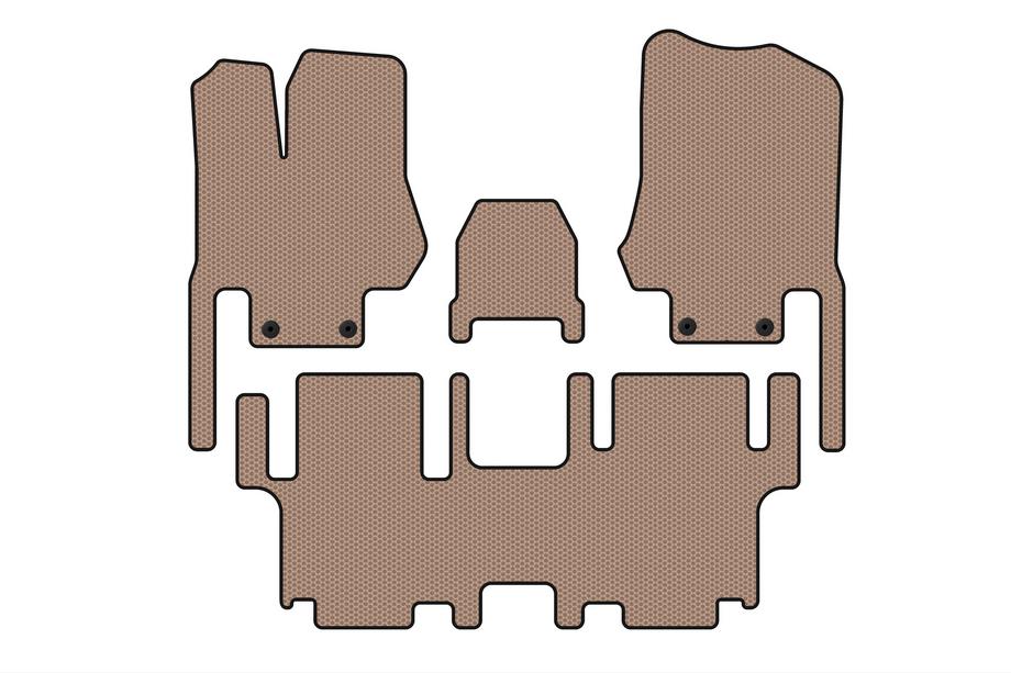 Nissan Quest 2011–2017 Rubberen automatten Carsuit (2 rijen, 7-zits, beige) Foto 1