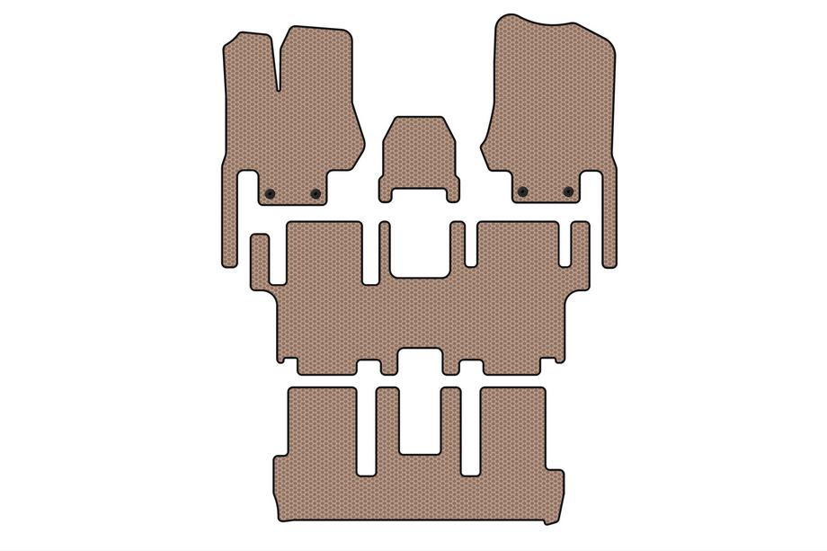 Nissan Quest 2011–2017 Rubberen automatten Carsuit (3 rijen, 7-zits, beige) Foto 1
