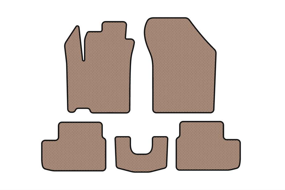 Opel Agila 2007–2015 Rubberen automatten Carsuit (HB, beige) Foto 1