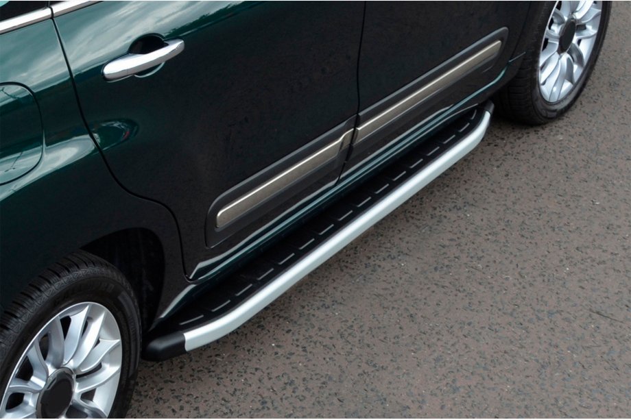 Fiat 500/500L 2013–2022 Fullmond side steps (2 stuks, aluminium) Image
