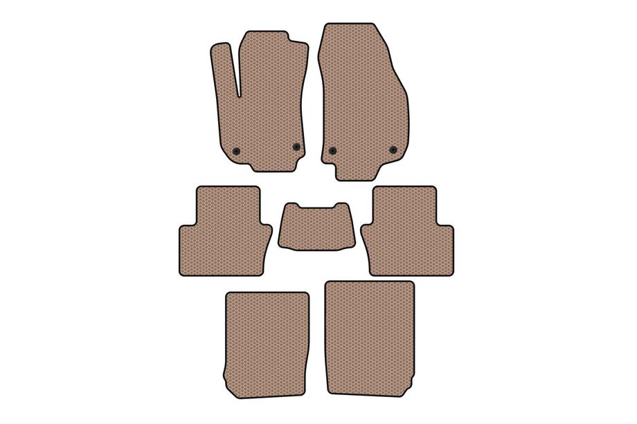 Opel Zafira B 2005–2011 Carsuit rubberen automatten voor het interieur (3 rijen, beige) Image