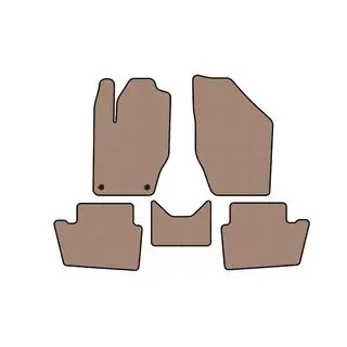 Rubberen automatten Carsuit (Beige)