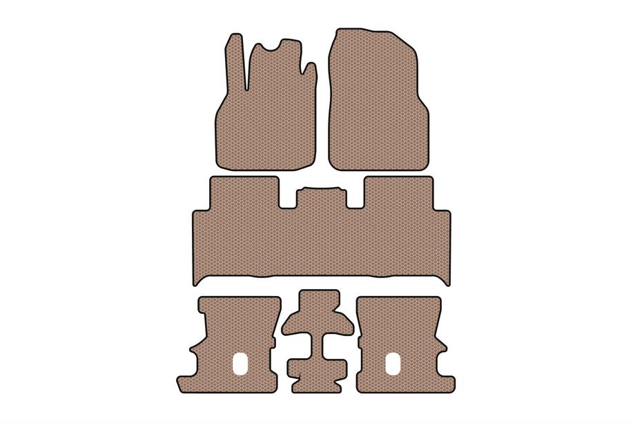 Renault Scenic/Grand 2003–2009 Carsuit rubberen automatten voor het interieur (3 rijen, beige) Foto 1