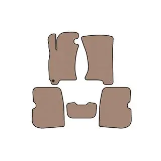 Rubberen automatten Carsuit (Beige)
