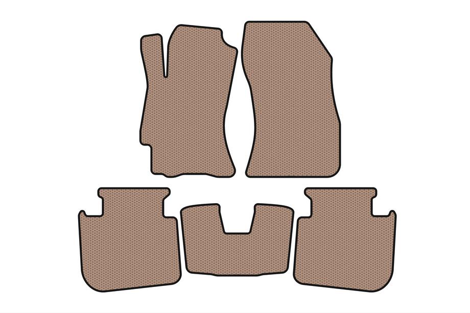 Subaru Legacy 2009–2014 Rubberen automatten Carsuit (2009-2013, SD, beige) Image