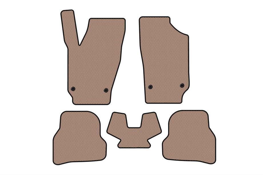 Seat Ibiza 2010–2017 Rubberen automatten Carsuit (2010-2012, HB, 5-deurs, beige) Foto 1