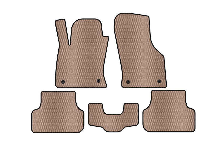 Seat Leon 2013–2020 Rubberen matten Carsuit (2013-2016, SW, beige) Image