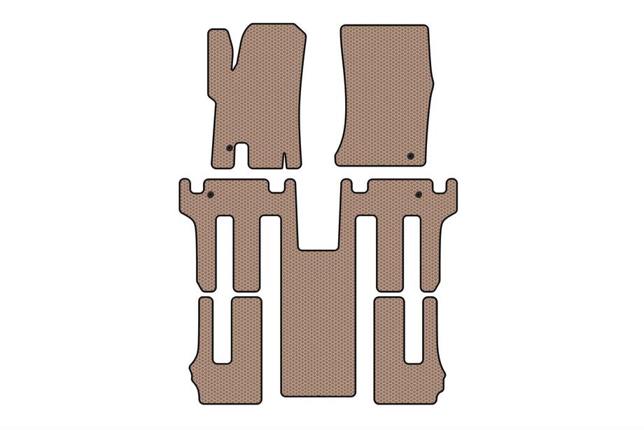 Ssang Yong Rodius Rubberen automatten Carsuit 2004-2008 (3 rijen, beige) Image