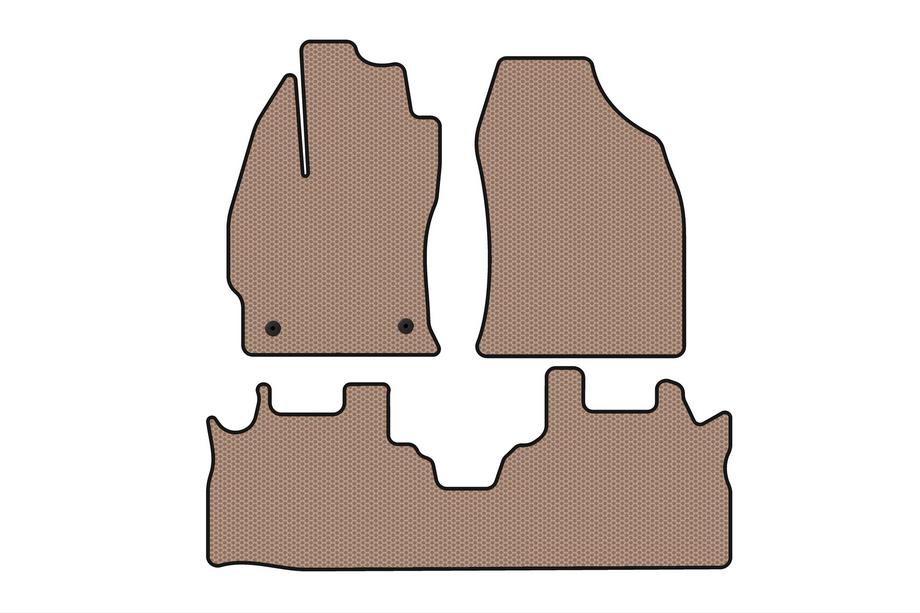 Toyota Prius Plus Rubberen automatten Carsuit (2 rijen, beige) Image