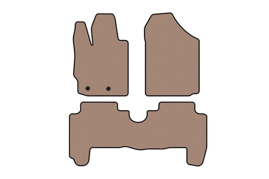 Toyota Yaris 2006–2011 Rubberen automatten Carsuit (HB, 5-deurs, beige) Image