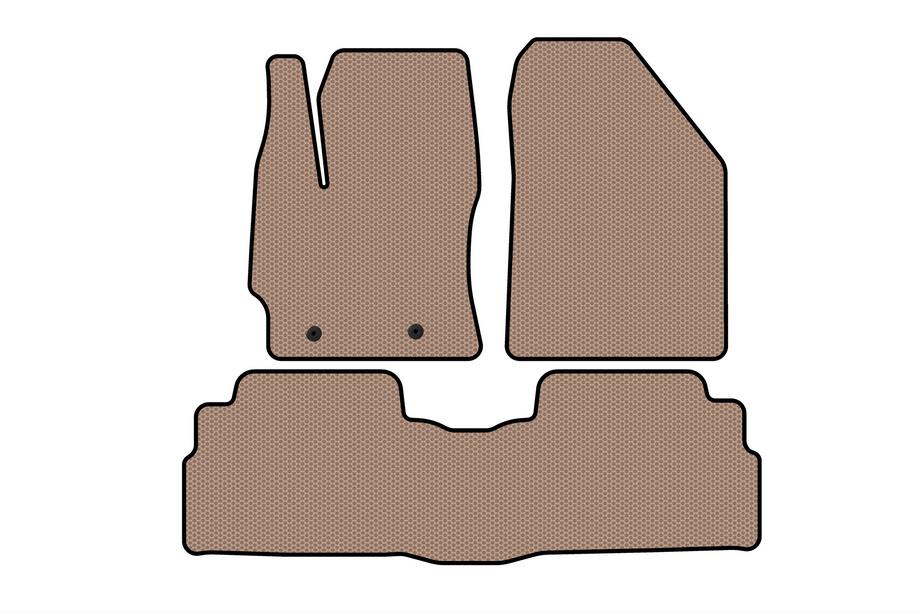 Toyota Verso 2009–2018 Rubberen automatten Carsuit (2 rijen, 7-zits, beige) Image