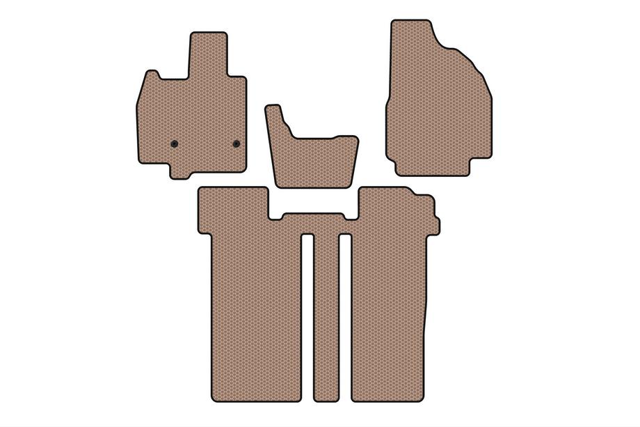 Toyota Previa 2006–2019 Rubberen automatten Carsuit (2 rijen, 6-zits, beige) Image