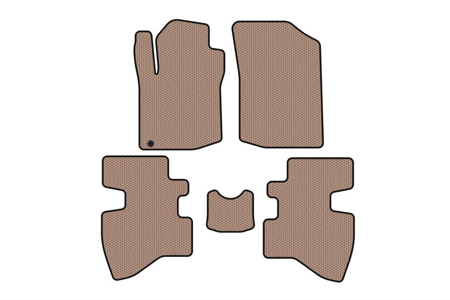 Toyota Aygo 2007–2014 Rubberen automatten Carsuit (2007-2009, HB, 3-deurs, beige) Foto 1