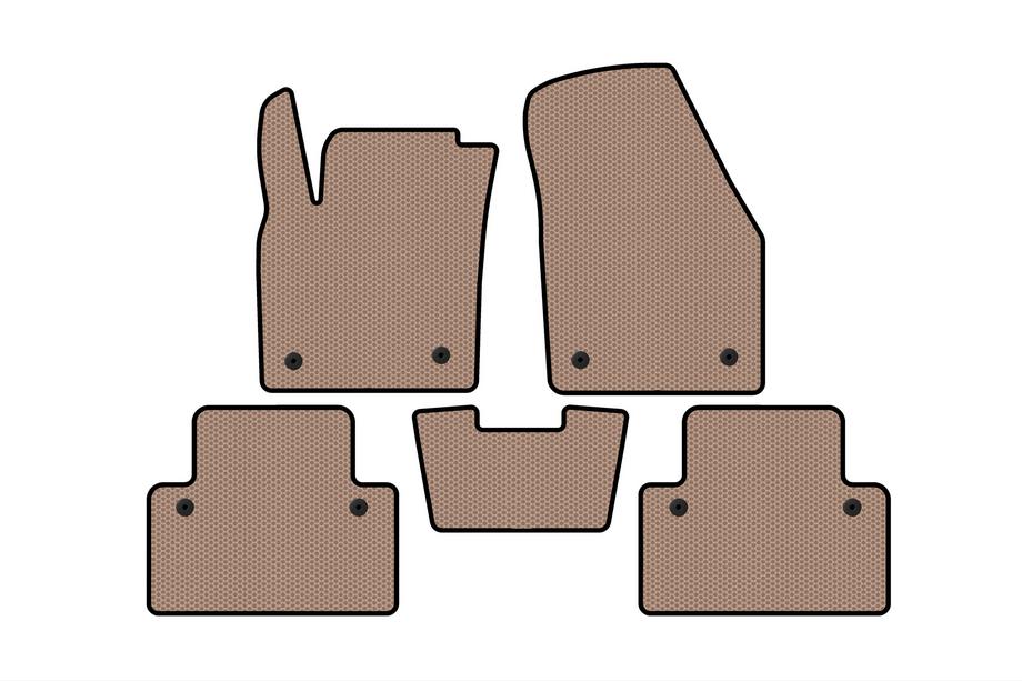 Volvo C30 2006–2012 Rubberen automatten Carsuit (HB, 3-deurs, beige) Image